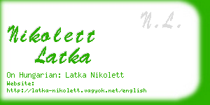 nikolett latka business card